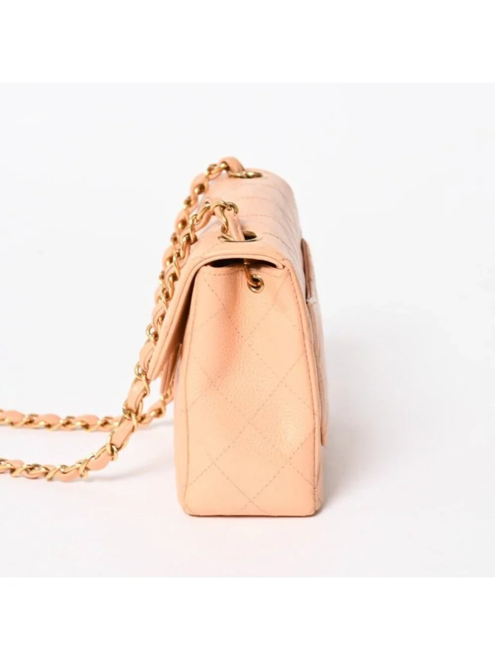 Chanel Mini Quilted 17 S Flap S Chain Shoulder Bag CC Logo Caviar Leather